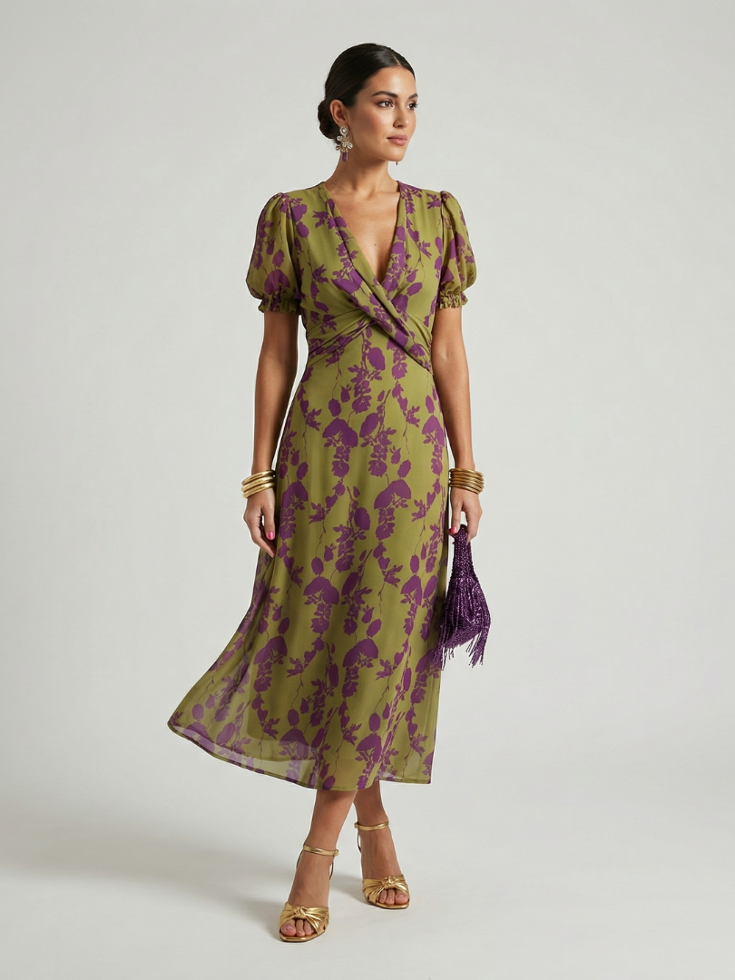 Virel | Relaxed Floral Midi Dress The Loren Sisters Virel | Relaxed Floral Midi Dress The Loren Sisters