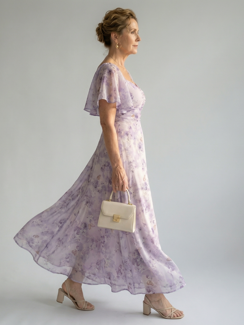 twist front jersey maxi dress VENUS Twist Front Maxi Dress | Paradise Floral main image 1