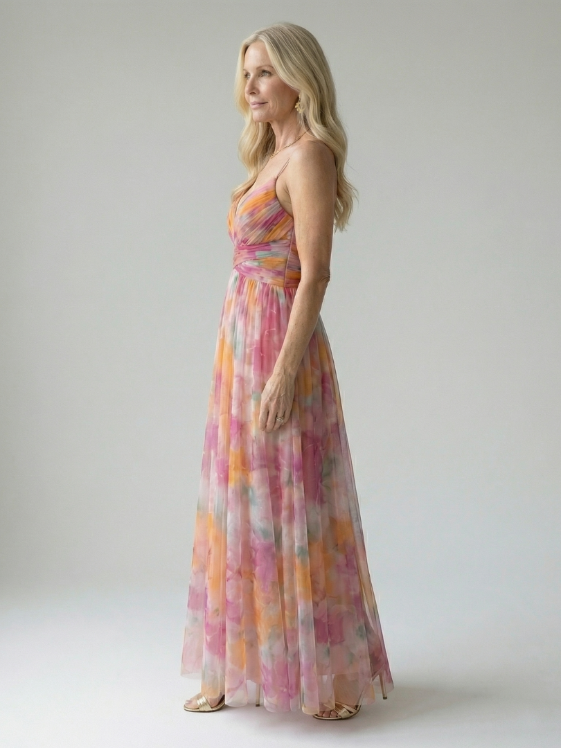 Sylin | Gathered Halter Midi Dress The Loren Sisters Sylin | Gathered Halter Midi Dress The Loren Sisters