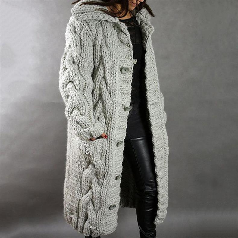 Elegant Longline Knit Coat – Non-Itchy & Flattering Fit