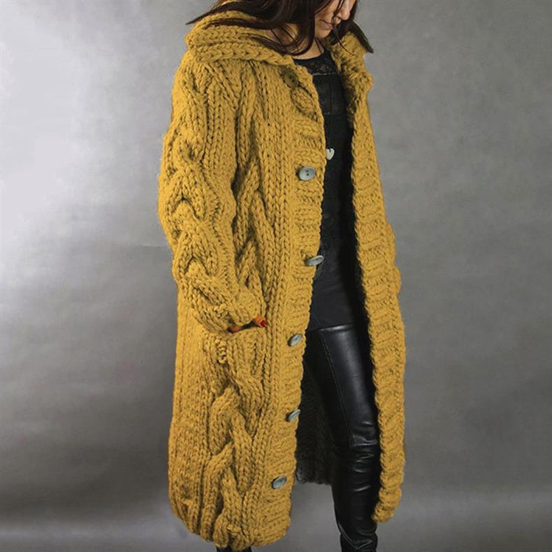 Elegant Longline Knit Coat – Non-Itchy & Flattering Fit