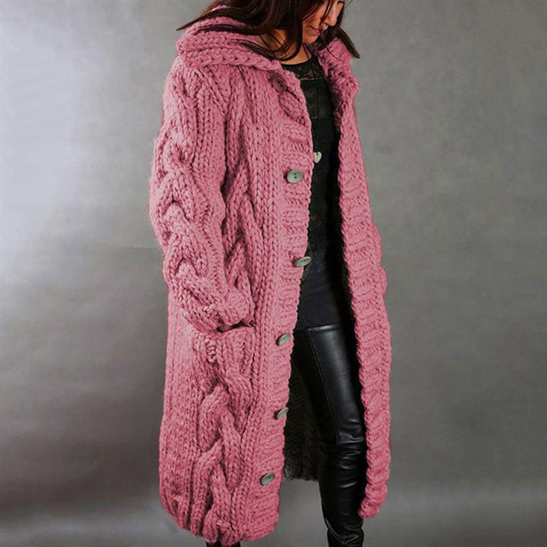 Elegant Longline Knit Coat – Non-Itchy & Flattering Fit