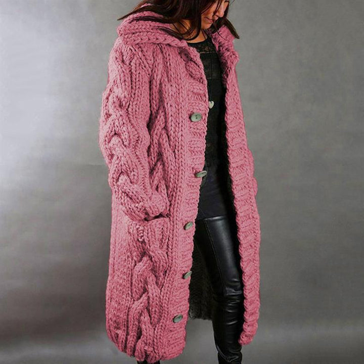 Elegant Longline Knit Coat – Non-Itchy & Flattering Fit