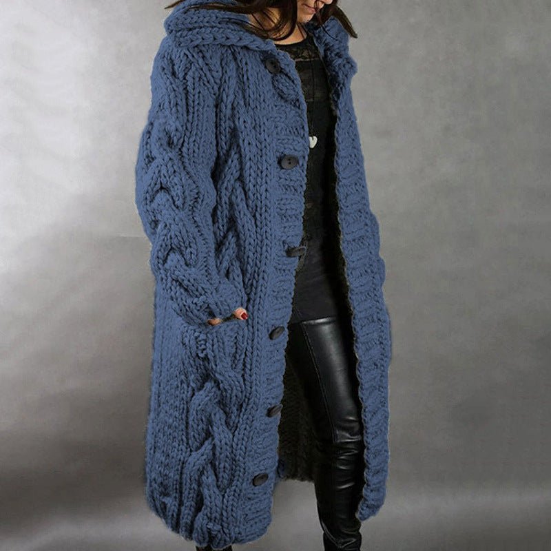 Elegant Longline Knit Coat – Non-Itchy & Flattering Fit